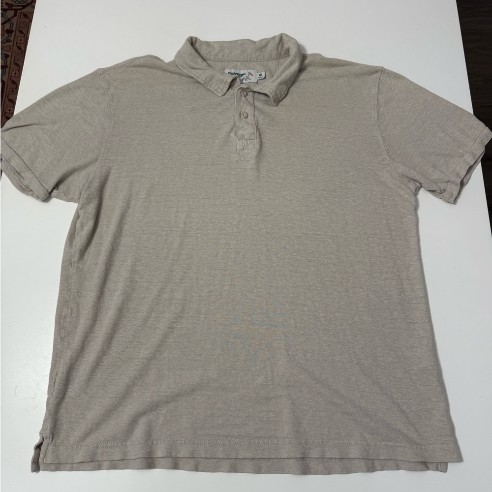 WELLEN Hemp Polo Shirt in Whitecap Grey
